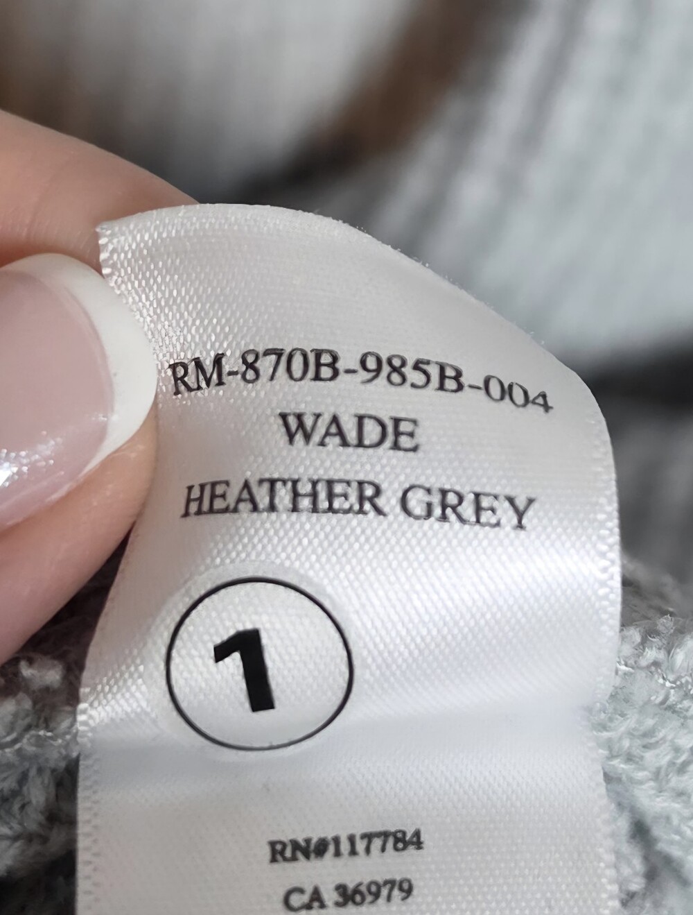 Rails Wade Thermal Shirt Small Heather Gray Waffle Knit Long Sleeve Athleisure - Picture 7 of 9